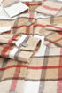 Plaid Print Buttoned Shirt Coat With Pocket